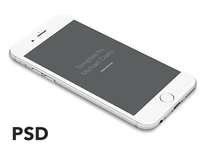 iPhone 6 Perspective Vector Template PSD