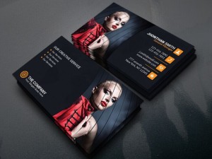 Dark Fashion Business Card Template PSD