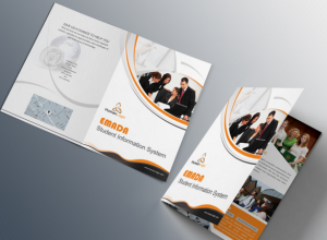 Orange Business Tri-fold Brochure Template PSD