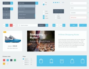 Minimal Flat Shopping UI Kit PSD