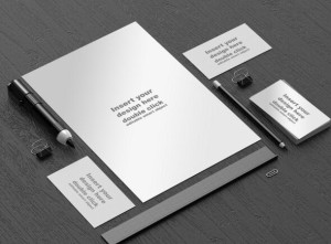 Black and White Office Branding Mockup PSD