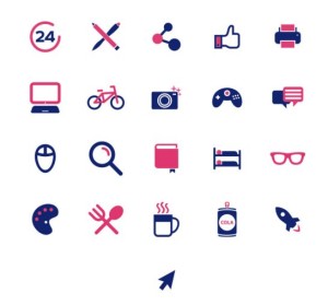 20+ Coworking Vector Icons (2 Colors)