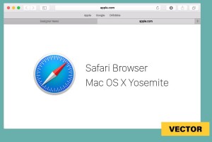 Safari For Mac OS X Vector Template