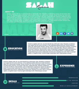 Salah Flat Personal Resume Template PSD