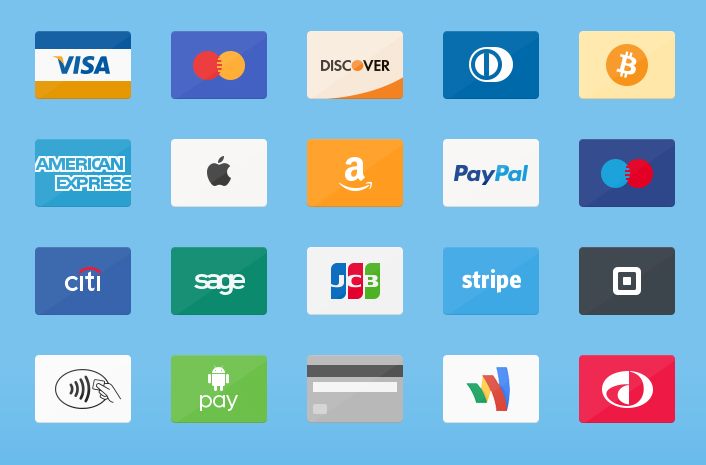 20 Flat Credit Cards PSD