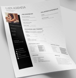 Minimal Clean Resume CV Template PSD