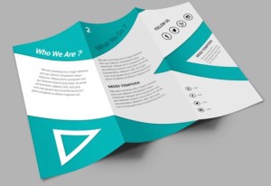 Clean Corporate Tri-fold Brochure PSD Mockup