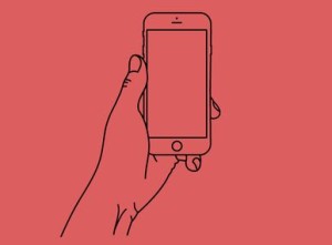 iPhone In Hand Vector Illustration