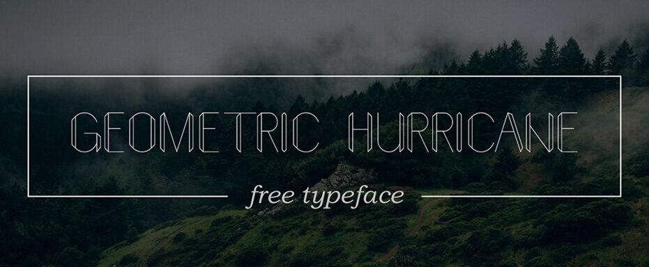 Geometric Hurricane Font