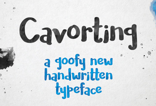 Cavorting - Handwriting Watercolor Font