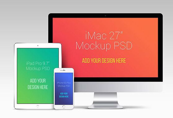 Download Free Apple Devices Mockup (iPhone iPad And iMac) - TitanUI