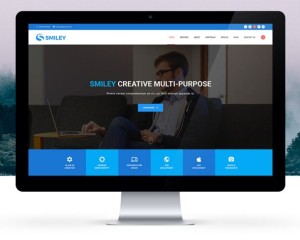 Smiley - Responsive Material Design Template PSD