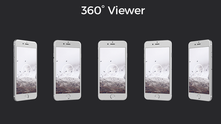 360° iPhone 6s Silver Mockups PSD