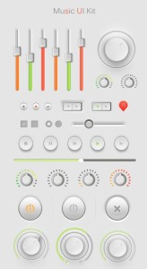 Clean Music UI Kit PSD