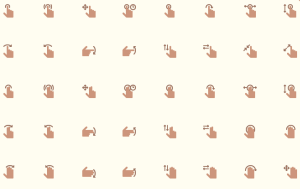 40 Gesture Icons (Vector+SVG+PNG)