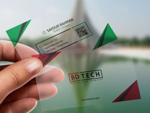 Translucent Plastic Business Card PSD Template