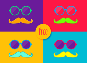 Funky Mustache Pack Vector