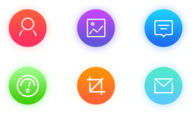 6 iOS 10 UI Icons PSD