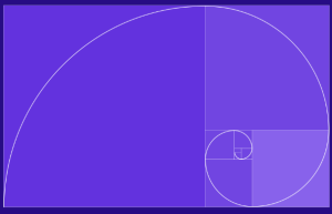 Golden Spiral Grid Template Vector