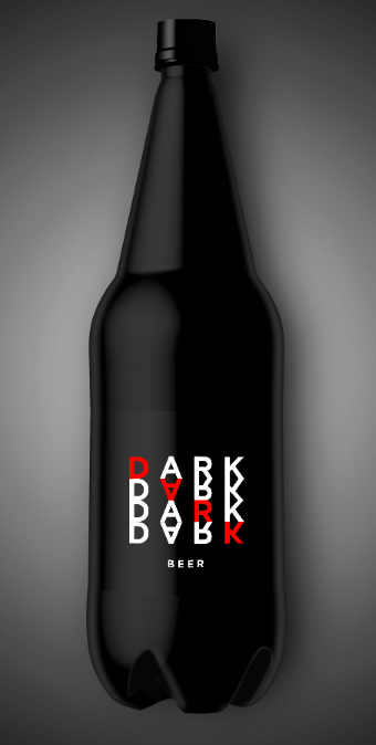 Dark Beer Bottle Mockup PSD