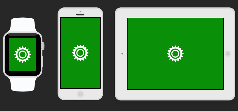 3 White Apple Devices PSD