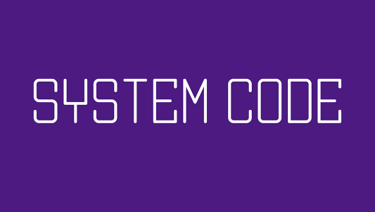 System Code Font