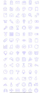 90 Outline UI Icons Vector