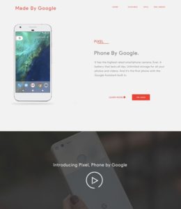 google-pixel-landing-page-template-psd