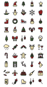 50-vector-christmas-icons-2-versions