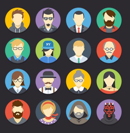 16-flat-colorful-avatars-vector