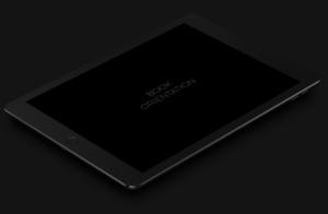 Dark iPad Pro PSD Mockup