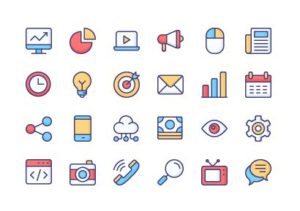 24 Marketing Icons (AI+PNG+SVG)