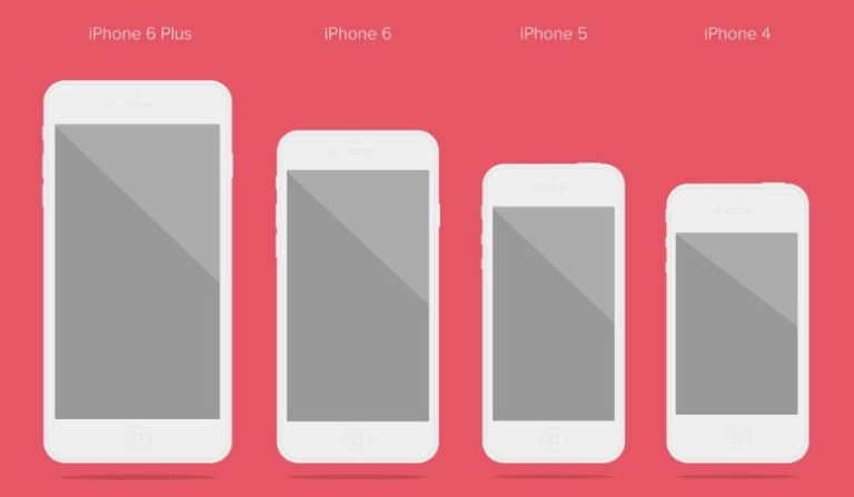 Flat iPhone Vector & PSD Mockups