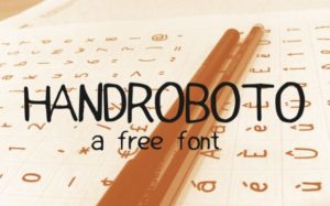 HandRoboto Handwritten Font