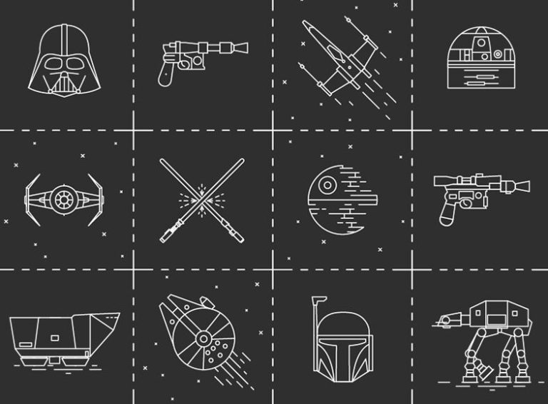 12 Star Wars Vector Icons