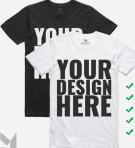 Realistic White Dardk T-shirt PSD Templates