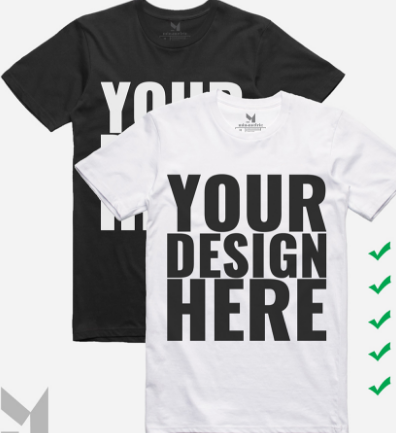 Realistic White Dardk T-shirt PSD Templates
