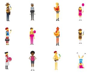 12 Vector Characters