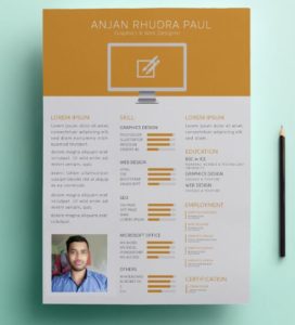 Minimal Resume CV Vector Template