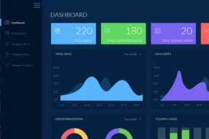 Light & Dark Material Dashboard PSD Template