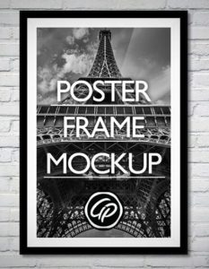 Wall Poster & Photo Frame PSD Mockup