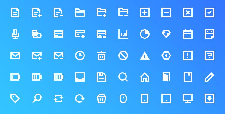 50 Bold Line UI Icons (AI+PSD)