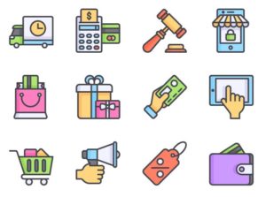 12 Flat E-commerce Vector Icons