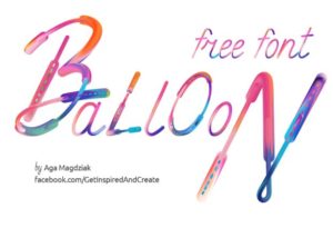 Balloon Brush Font (With Patterns)