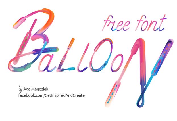 Balloon Brush Font (With Patterns)