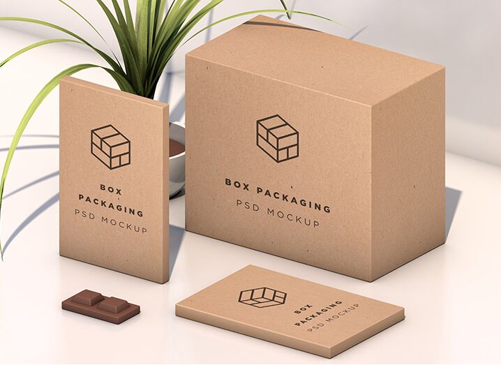 Download Free Isometric Packaging Box Mockup - TitanUI