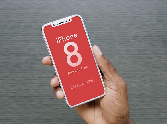 3 Realistic iPhone 8 Mock-ups PSD