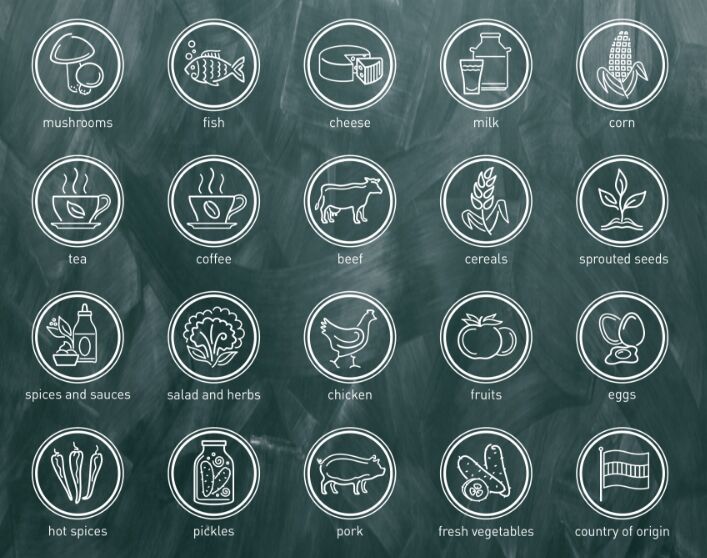 20 Circular Food Icons