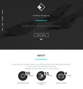 Dark Modern Landing Page PSD Template