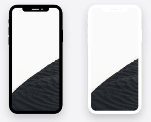 Minimal Dark Light iPhone X PSD Mockups